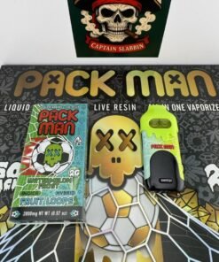 Packman 2G Live Resin Disposable Vape Watermelon Frost Fruit Loops cannabis vape device and packaging