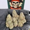 Magic Melon premium cannabis flower featuring dense frosty buds with a sweet melon aroma and rich terpene profile from uk.