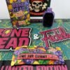 Bone Head x Fidels 2G live resin and liquid diamonds disposable vape with infused gummies.