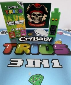 Crybaby Trios 3G Live Resin & Liquid Diamonds disposable vape with premium all-in-one rechargeable design.
