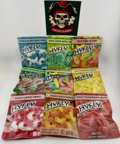 HYFLY 600mg THC edible gummies with 10 delicious flavours available.